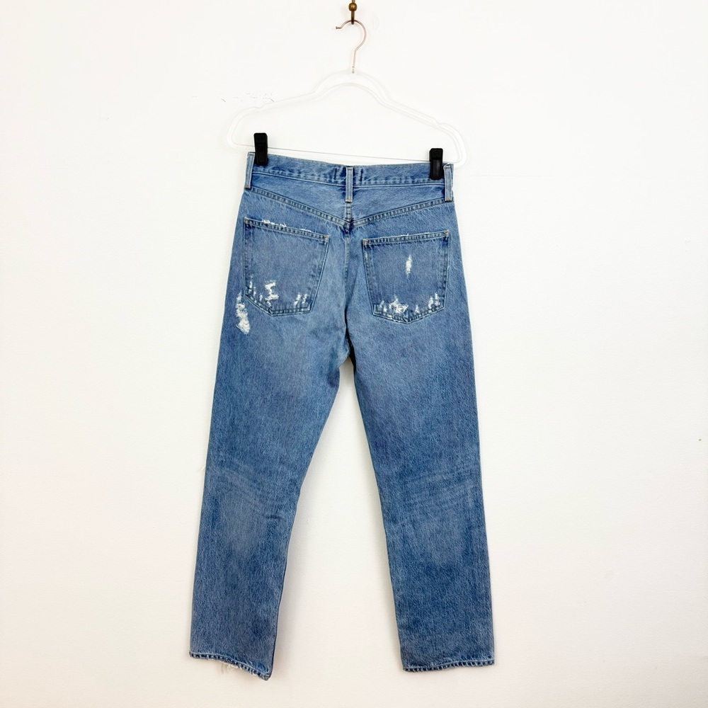 AGOLDE 90s Mid Rise Loose Fit Jeans Fall Out Distressed Straight Leg 27 - Picture 6 of 7